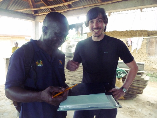 James with Momodu Massaquoi during field work in Eastern Sierra Leone