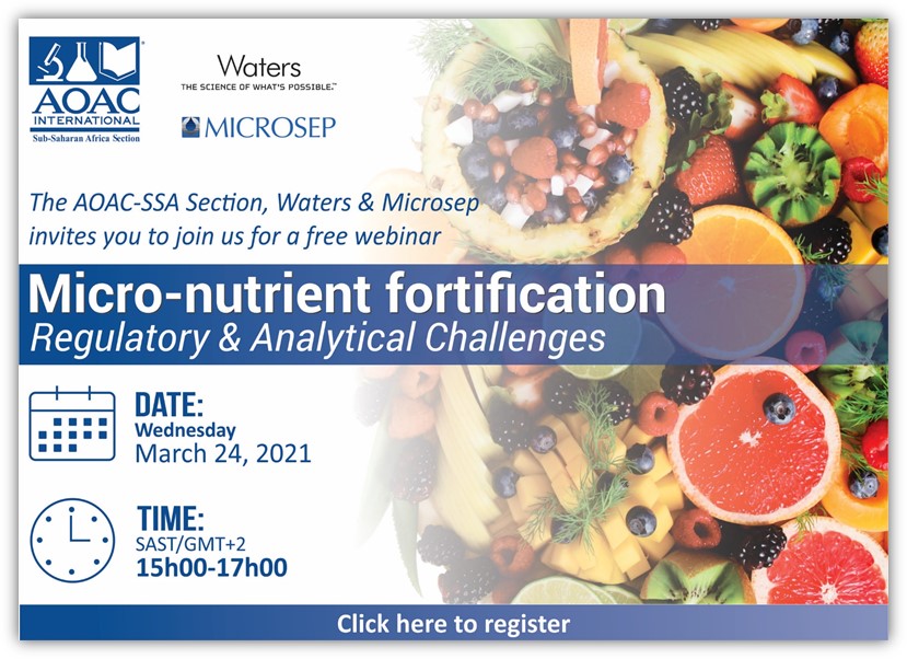 Highlights from AOAC webinar on Micronutrient Fortification