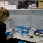 icheck device and samples in a lab