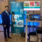 Our Product Manager, Mridul Kathed, at the booth